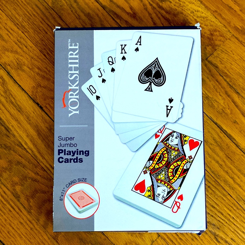 Yorkshire Super Jumbo Playing Cards 8x11